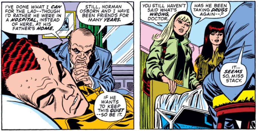 Harry Osborn in Amazing Spider-Man #121 – The Night Gwen Stacy Died ...
